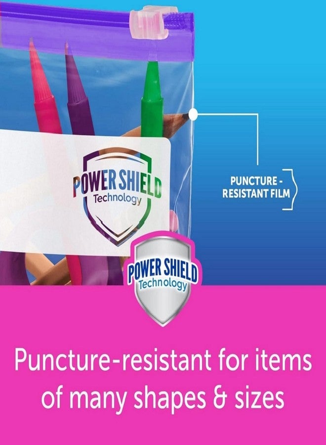 موبديسك أكياس MOBDESK قابلة لإعادة الإغلاق بسحاب - عبوة من 10 أكياس | سحاب محكم الإغلاق، مانع للتسرب، خالٍ من مادة BPA، مثالي للمطبخ وتحضير الطعام، وللاستخدام الخارجي والتنظيم | آمن للاستخدام في المجمد | أكياس متينة وقابلة لإعادة الاستخدام بسحاب (بنفسجي) (T-51) - Image 3